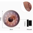 thumbnail image 2 of Reloj de pared silencioso de cuarzo moderno de 30 cm, sin tictac, reloj de pared de cocina para sala de estar, habitación, oficina dorado, 2 of 5
