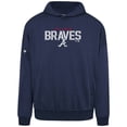 thumbnail image 2 of Men's Levelwear  Navy Atlanta Braves Contact Carve Hoodie, 2 of 3