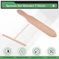 thumbnail image 4 of Juego de Espátula, Palos en T Madera para Untar Masa Panqueques, 4 Utensilios Hacer Crepes Uniformes, Herramienta Cocina, 4 of 5