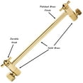 thumbnail image 2 of Aqua Elegante 10 inch Brass Adjustable Shower Arm for Shower Head Extension Pipe - Polished Brass, 2 of 5