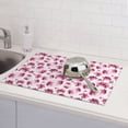 thumbnail image 6 of Yiaed Lilies Flowers Print Highly Absorbent Microfiber Kitchen Counter Mat, Dish Drying Pad for Dishes, Utensils, Pots and Pans, Large 18" x 24", 6 of 7