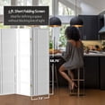 thumbnail image 5 of Red Lantern 5 ft. Tall Double Cross Shoji Screen - White - 3 Panels, 5 of 6
