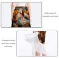 thumbnail image 2 of Thanksgiving Stylish Chiffon Women's Summer Beach Dress with Polyester Straps, 2 of 6