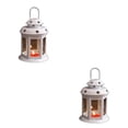 thumbnail image 1 of Yuarrent Candelero para exteriores a prueba de viento, farol colgante, decoraciones artísticas, candelabro artesanal, sala de estar, oficina, Blanco 2piezas, 1 of 6