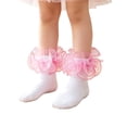 thumbnail image 2 of CHCNHAC 3 Pairs Pink Girls Ballet Dance Socks, Soft Cotton Ankle Socks for Infants Toddlers Kids, Princess Ruffle Socks for Dance Class & Daily Wear, 2 of 4