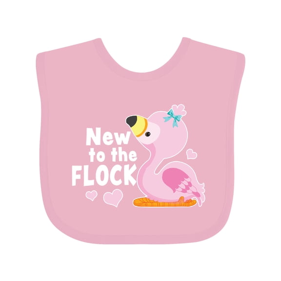 Inktastic New to the Flock Cute Baby Flamingo Boys or Girls Baby Bib