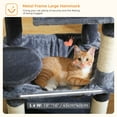 thumbnail image 6 of Demi Bonn 45" Cat Tree Tower for Indoor Cats, 5-Level Cat Condo for Large Cats with Large Hammock, Big Top Perch and 4 Sisal Covered Scratching Pos, Green, 6 of 9
