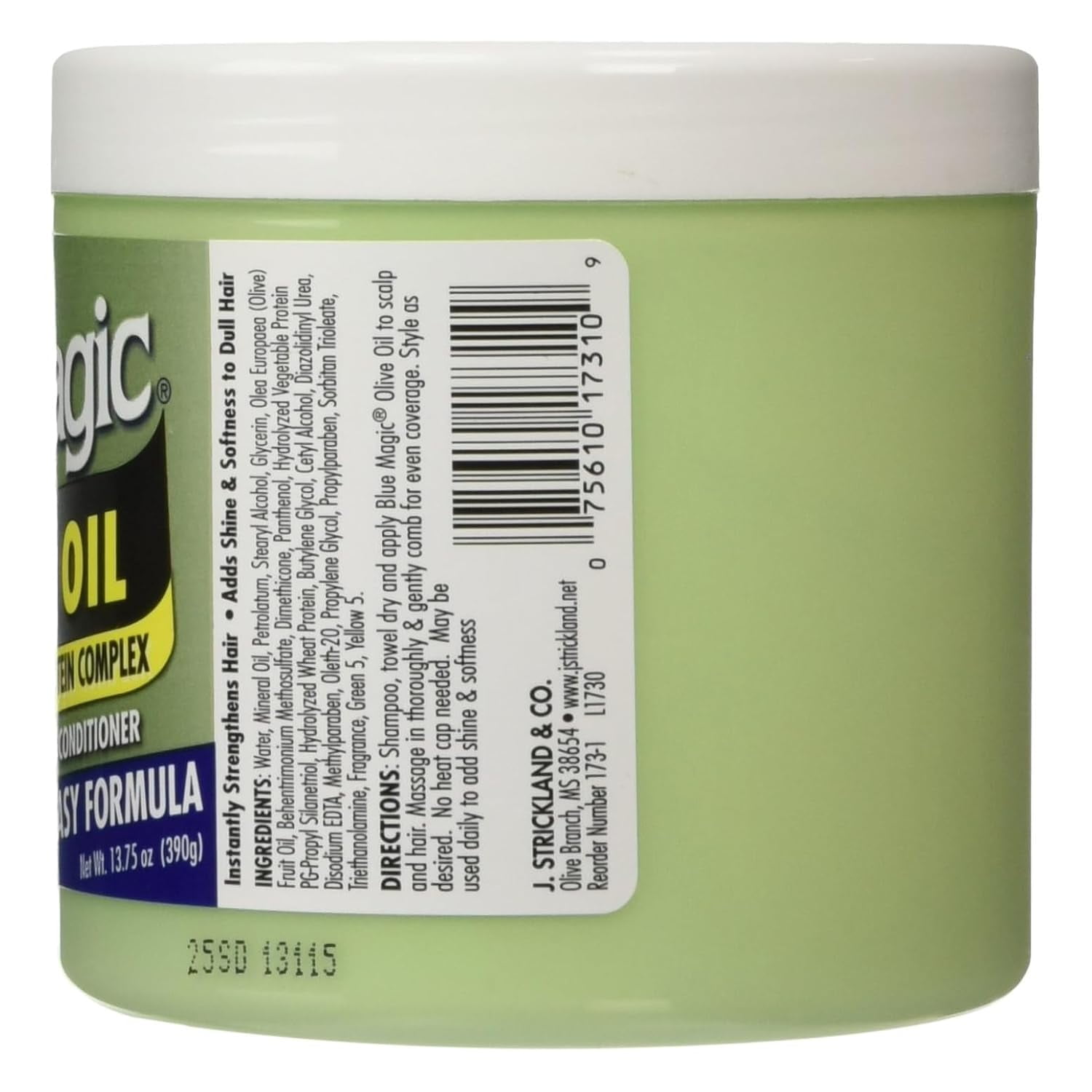 Blue Magic Olive Oil Anti-Breakage Protein Complex Leave-In Styling Conditioner, 13.75 oz, 3 Pack