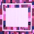 thumbnail image 1 of Ahgly Company Indoor Square Abstract Purple Contemporary Area Rugs, 8' Square, 1 of 4