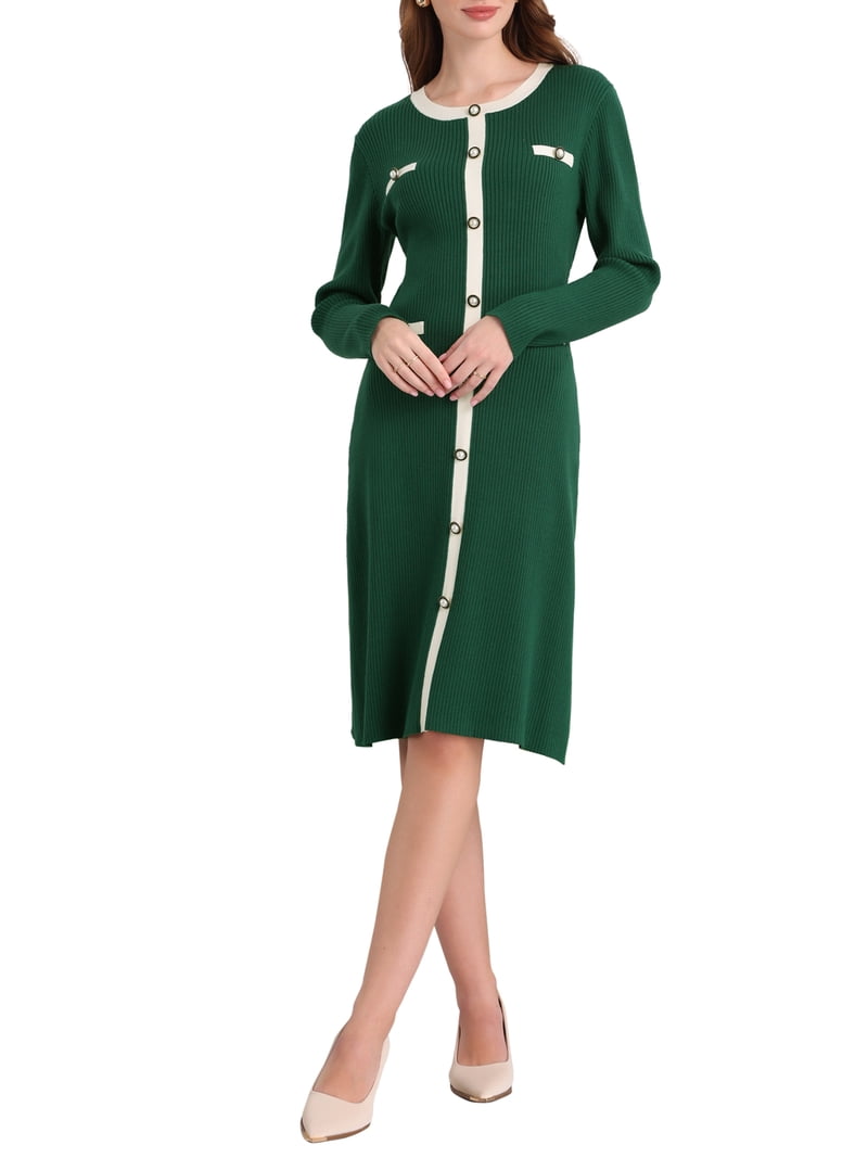green contrast color dress Women's Perfectly Framed Green Jersey Knit Contrast Trim Sleeveless Maxi Dress | Color: Kelly Green | Size: S