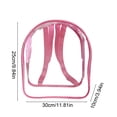 thumbnail image 2 of Heavy Duty Transparent PVC Clear Backpack, Large Capacity Bag, Stadium Approved for Concerts/Work, Sports Games and Security Checks, Suitable for Travel and Daily Outdoor Use, 12*10*4in, Pink, 2 of 6