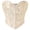 Beige, variant on Strapless Bustier Corset for Women Jacquard Back Lace Up Bandeau Tube Tummy Control Waist Cincher Shapewear Top Black