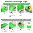 thumbnail image 5 of JIAN YA NA Instant Inflatable Lounger Air Sofa Hammock Lazy Bed Camping Picnic Sleeping Bed for Pool Float, Beach, Festival, Backyard and Outdoor (Gren+Gray), 5 of 10