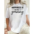 thumbnail image 2 of T-Shirt Imprimé Lettre Anglaise Amusant pour Femmes - Col Rond Décontracté, Manches Courtes, Mélange Polyester Extensible, Lavable en Machine - Parfait pour l'Été & Tenue Décontractée, 2 of 8