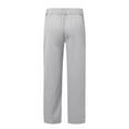 thumbnail image 5 of XIAOCHA Mens Pleated Front Dress Pant Wide Leg Full Length Button Waist Trouser Smooth Minimalist office Pants, 5 of 5
