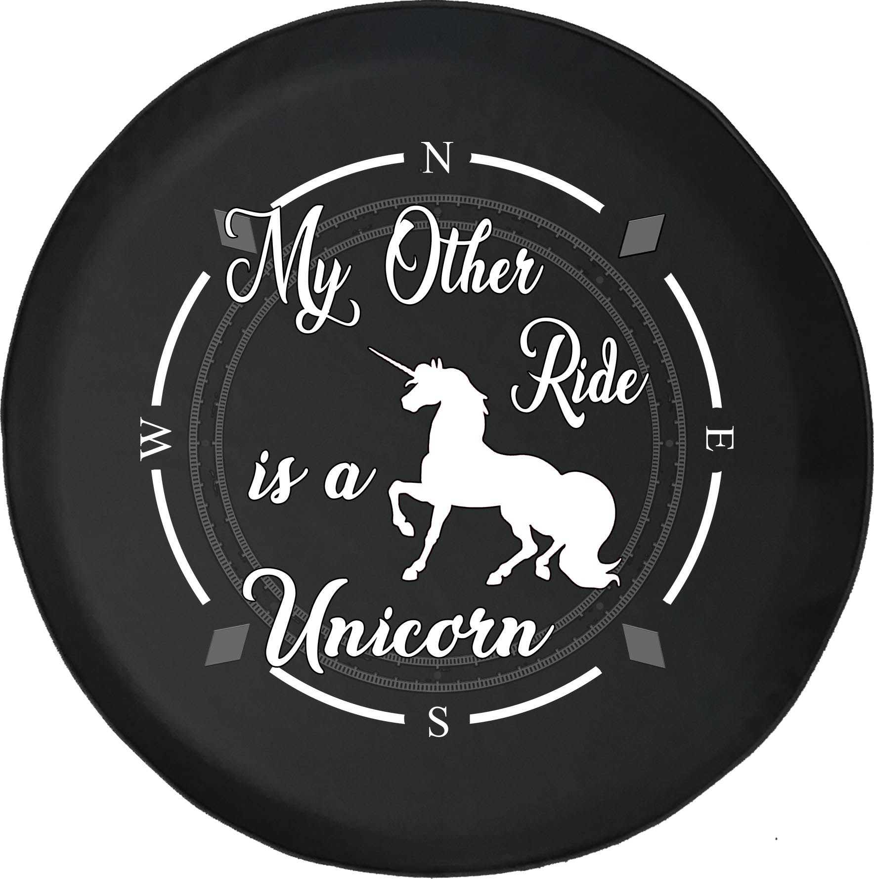 Spare Tire Cover Compass My Other Ride is a Unicorn Wheel Covers Fit for  SUV accessories Trailer RV Accessories and Many Vehicles