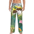thumbnail image 2 of Lsque Garden Farm Print Men's Pajama Pants, Lounge Pant - Comfortable Home Wear,Elastic Waistband, Stylish Design-XX-Large, 2 of 9