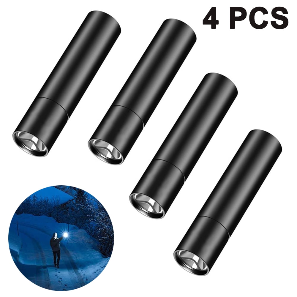 Random Delivery 7 Pcs Mini LED Outdoor Torch Strong Light Flashlight Small for Camping Walking Hiking Climbing