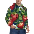 thumbnail image 2 of Salouo Strawberry2 Pattern Men's Fall Hoodie Sweatshirt,Sport Hoodie with Pockets for Men Pullover Casual Hooded Sweatshirt-Medium, 2 of 7