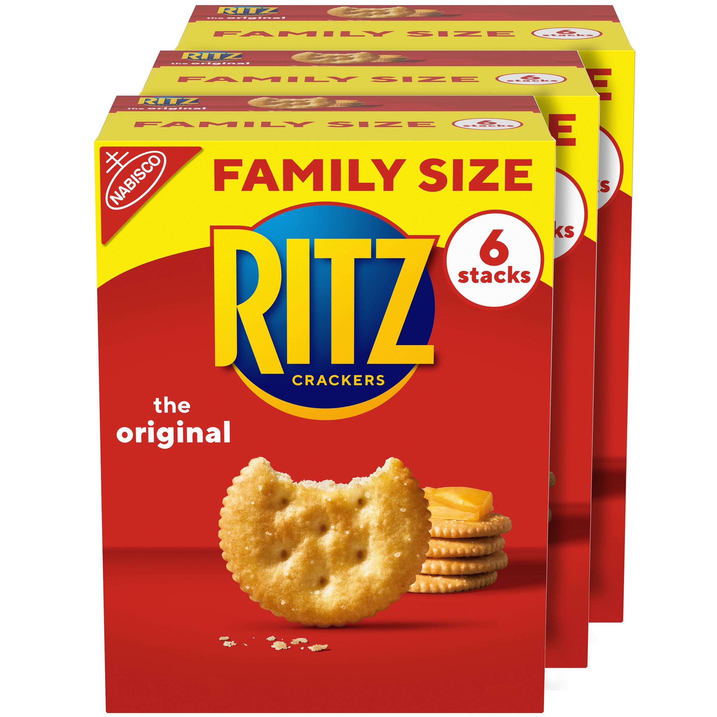 RITZ Original Crackers, Family Size, Halloween Snacks, 3 Boxes