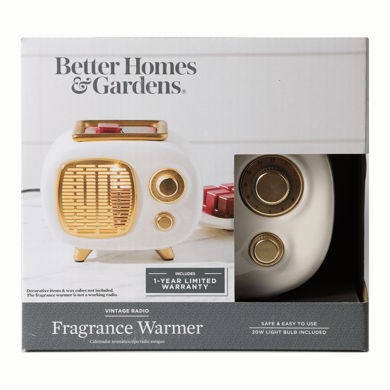 Better Homes & Gardens Vintage Radio Ceramic Wax Warmer White