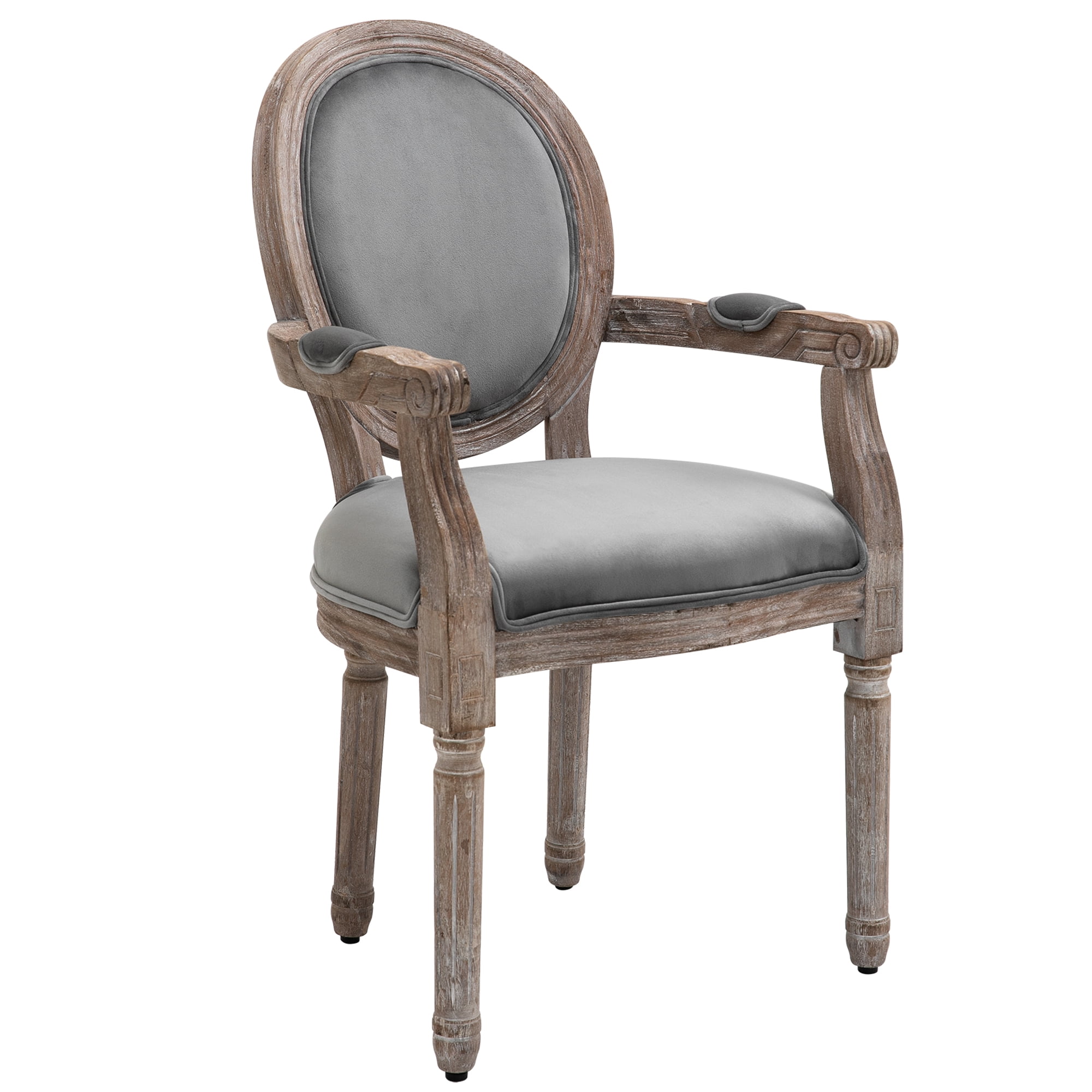 Vintage Dining Chair Solid Wood Frame Living Room Upholstered