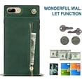 thumbnail image 6 of Crossbody Phone Case for iPhone 8 Plus/7 Plus Case with Card Holder for Women,iPhone 7 Plus Case Wallet with Strap Lanyard for Men,PU Leather Magnetic Clasp with Kickstand 5.5", Green, 6 of 18