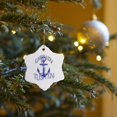 thumbnail image 7 of 3drose, Captain Justin. Personalized Quotes., 3 inch Snowflake Porcelain Ornament, 7 of 7