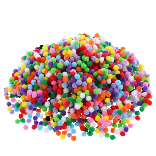 2000pcs 5 mm POMS POMS Multi -color de pompones suaves para manualidades Pom Pom Balls Pomm para artes y manualidades Proyectos de bricolaje Multi Color