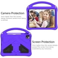 thumbnail image 2 of Kids Case for iPad Pro 11 2022/2021/2020/2018 with Kickstand/Handle Stand Lightweight Soft EVA Foam Shockproof Silicone Cover Boy Girl for iPad Air 4/Air 5, Purple, 2 of 7
