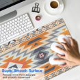 thumbnail image 4 of Long Mouse Pads for Desk,Brown Geometric Quatrefoil Pattern Desk Mats on Top Of Desks, Desk Mouse Pad Extra Large with 3mm Non-Slip Base and Stitched Edge for Gaming,Office,Work,Home 31.5"x11.8", 4 of 6