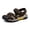 Dark Brown, variant on Men's Outdoor Closed-Toe Sport Sandals, Adjustable Brown Leather Hiking Sandals