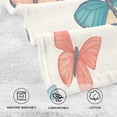 thumbnail image 5 of Yayeee 2 Pack Hand Towels for Bathroom 100% Cotton 16" x 28" Soft Absorbent Kitchen Towel, Colorful Butterflies, 5 of 7