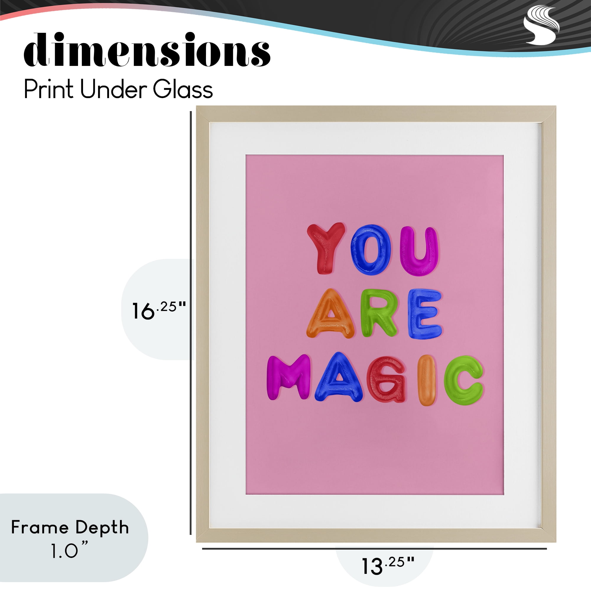Stupell Industries You are Magic Gummies over Pink Birch Framed Print Under Glass, design by LISH Creative
