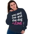 thumbnail image 3 of You Me Dog Love Cute Pet Owner Family Women Crewneck Sweatshirt Brisco Brands S, 3 of 5
