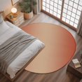 thumbnail image 3 of 3.3ft Round Rug, Red Orange Ombre Non-Skid Rubber Backing Large Area Rugs - Living Room Bedroom Home Office, Modern Gradient Abstract Art Indoor Floor Mat Carpets Washable Rug, 3 of 9