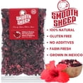 thumbnail image 3 of Smooth Sheep Hibiscus Flowers - 100% All Natural - 1 lb (16oz) Flor De Jamaica - Authentic Mexican Jamaica –Agua Fresca de Jamaica Tradicional – Hibiscus Tea –, 3 of 5