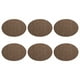 thumbnail image 1 of Naiovety 6 pack/lote manteles individuales ovalados fácil de lavar duradero elegante hogar y restaurante mantel de de fácil cuidado Mostrada marrón claro 45*32.5 cm, 1 of 6