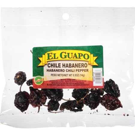 El Guapo No Artificial Flavors Whole Habanero Chili Pods, ( PACK OF 1 )