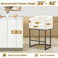 thumbnail image 5 of Bedluxury 26" H Modern Counter Height Bar Stools with Back and Arms, 1 pcs Black Leg&Beige, 5 of 7