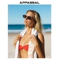 thumbnail image 3 of Gafas de Sol Ovaladas Retro Pequeñas Appassal AP3716 Oro/Gris, 3 of 5