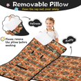 thumbnail image 3 of Geometric Stripe Red Pattern Teens Toddler Nap Mat with Pillow, Sleeping Mat Bag for Preschool Daycare 59"x22", 3 of 6