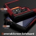 thumbnail image 4 of Designed for Samsung Galaxy S22 Ultra Case Gift Militay Grade Drop Protective Rugged Heavy Duty Cover Shockproof Case for Galaxy S22 Ultra Phone Case for Women Men boy Girl (Red+Black), 4 of 17