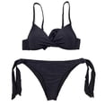 thumbnail image 1 of Coofit Bikini Set Fashion Solid Color Bathing Suit Two Pieces Swimsuit for Women, 1 of 4