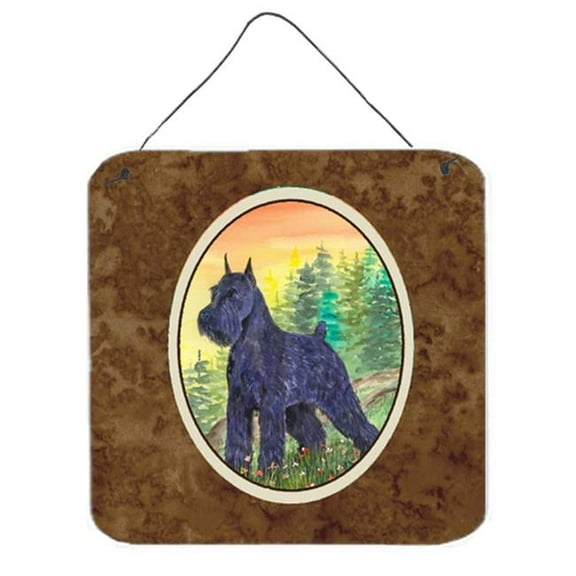 Schnauzer Aluminium Metal Wall or Door Hanging Prints