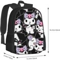 thumbnail image 3 of Veidsuh Anime Cartoon Kawaii Backpack Cartoon Backpack Aldult Laptop Backpack Bag Backpacks- Black, 3 of 9
