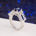 thumbnail image 4 of LLQkigsxse Bague Pouce pour Femmes Argent Zircon Rétro Pierre Bague Dames et Filles Mariage Mode Simplicité Bijoux, 4 of 5