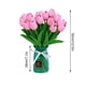 thumbnail image 3 of Pack de 24 tulipanes artificiales de naranja - Flores artificiales de 13,18" con tallos flexibles para decoración del hogar, centros de mesa y ramos de bodas, 3 of 5