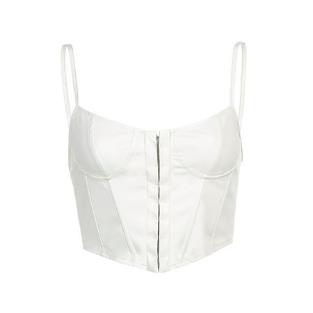 

Imcute Women Corset Crop Top Spaghetti Push Up Bustier Tank Bra Party Clubwear