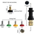 thumbnail image 2 of Pressure Washer Adapter, To 6.35mm Quick Connect For Karcher K2-k7, With 5 Pressure Washer Nozzle Tips, Multiple Degree, 2.5 Gpm, 2 of 4